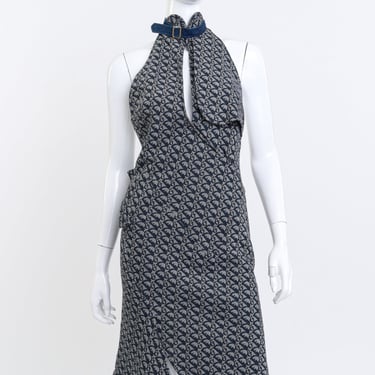 2000 S/S Denim Monogram Halter Dress