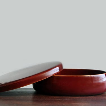 18.5cm / Hida-Shunkei Lidded Box | Japanese Urushi Lacquerware | Sweets Box 