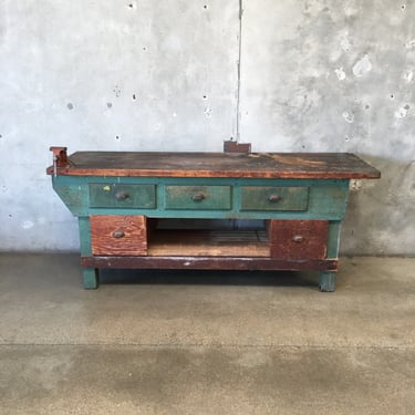 Vintage Green Workbench