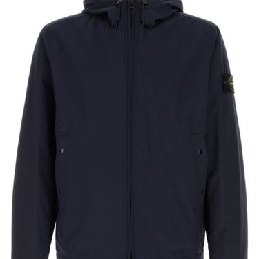 Stone Island Man Midnight Blue Stretch Polyester Padded Jacket