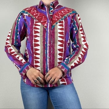 Vintage Aztec western button up 