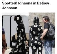 Betsey Johnson Jumpsuit Skull Thermal Jumpsuit, as worn by Rhianna Grunge Hip Hop Streetwear 