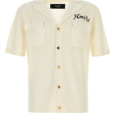 Amiri Men Ivory Mesh Shirt