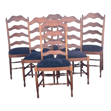 Bermex Made in Canada Ladderback Farmhouse Dining Chairs - Set of 6 