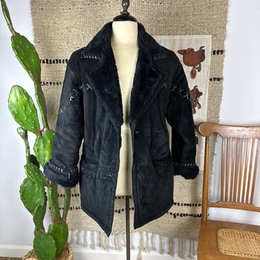 Vintage 1990s does 70s Soft Suede Penny Lane Style Jacket Women's Size M-L 