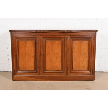 Baker Furniture Mid-Century French Regency Cherry Wood Sideboard or Bar Cabinet, Circa 1960s