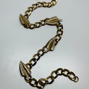 1960’s Tara Deadstock Gold Chain and Leaf Choker