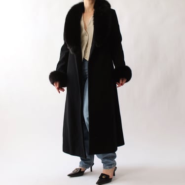 Vintage Wool Fur Trim Coat