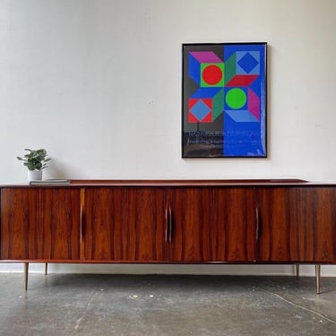 Danish rosewood long credenza by Alf Aarseth 