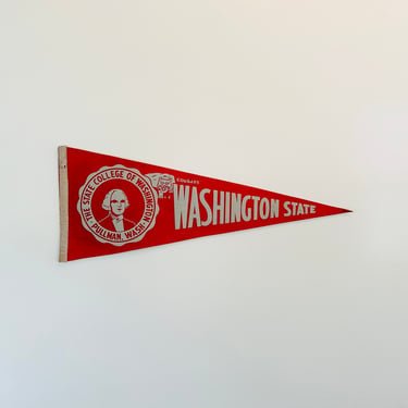 Vintage Washington State University Cougars Full Sized Pennant 