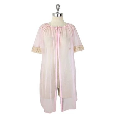 vintage 60's chiffon peignoir robe (Size: S)