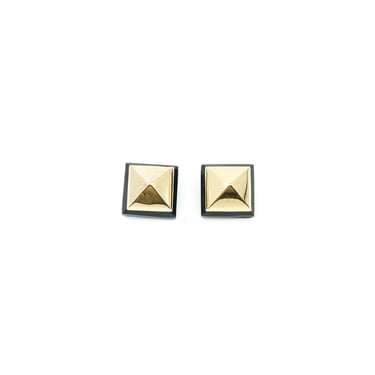 Goldtone Pyramid Earrings