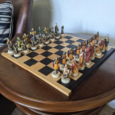 Medieval Fantasy Chess Pieces Dragons Castles Wizards 