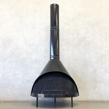 Vintage Mid Century Black Porcelain Preway Fireplace | Urban Americana ...