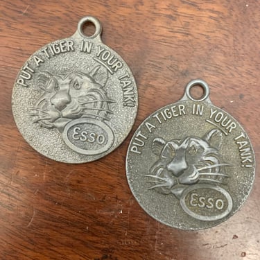 Pair of Vintage Esso Car Club Badges 