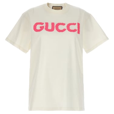 Gucci Women Logo Embroidery T-Shirt