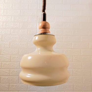 Vintage Adjustable Ceiling Lamp/ Pendant Light/ Vintage Ceiling Light/ Lightning/ Yellow or Beige Chandelier/ Hanging Light/ Yugoslavia/70s 