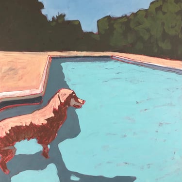 ORIGINAL  - Pool #161  |  Original Acrylic Painting on Canvas 16 x 20 