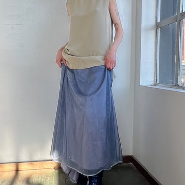 Dusk Y2K Tulle Sequin Maxi Skirt (M)