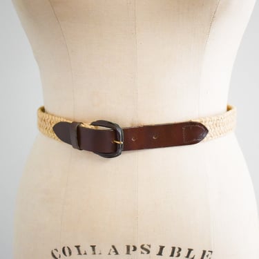 1970s/80s Jute and Leather Belt 