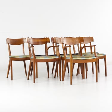 Kipp Stewart for Drexel Mid Century Dining Chairs - Set of 8 - mcm 