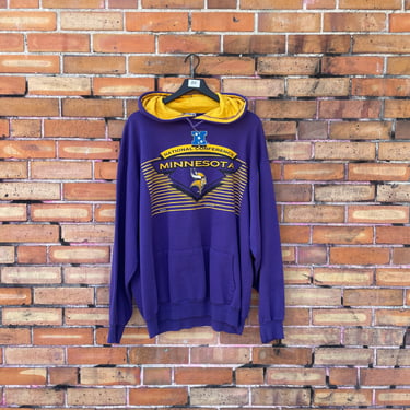 vintage 1994 purple minnesota vikings hoodie sweatshirt / xxl 2xl extra extra large 