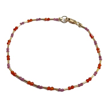 Debbie Fisher | Carnelian, Garnet & Gold Fill Bead Bracelet