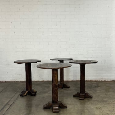 Rustic bistro tables -as found- sold separately 