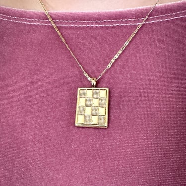 Checkmate Pendant Necklace