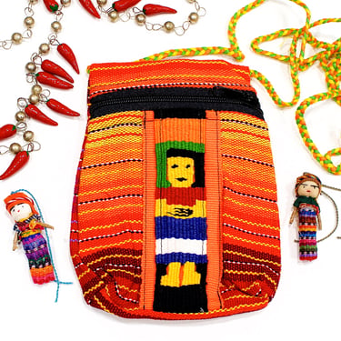 Deadstock VINTAGE: 1980s - Native Guatemala Handwoven Little People Bag - Hand Woven Bag - Small Bag - Shoulder Bag - SKU 1-E3-00029727 