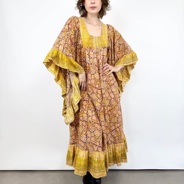 Anokhi Bell Sleeve Blockprint Dress