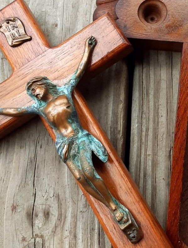 Vintage Last Rights Crucifix - Sick Call Prayer - Catholic Church