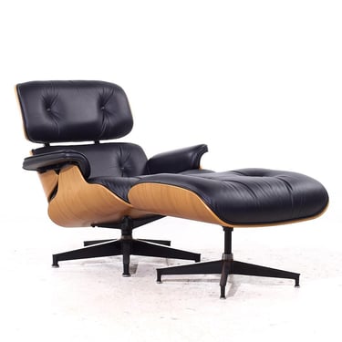 Charles and Ray Eames for Herman Miller Mid Century Walnut Eames Chair and Ottoman - mcm 