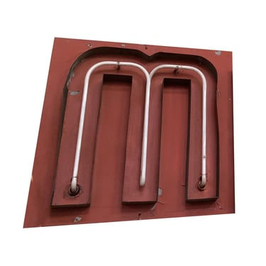 Large Vintage Neon Marquee Letter "M" From Pan American Auditorium 