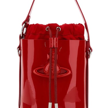 Vivienne Westwood Women Red Leather Daisy Bucket Bag