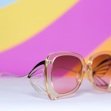 70s Flutter Retro Oversized Butterfly Sunglasses Vintage 70s Inspired 