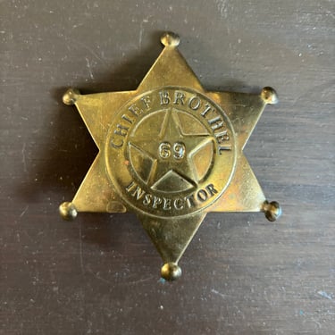 Vintage Chief Brothel Inspector Badge