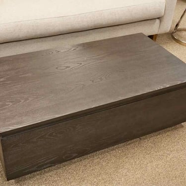 Crate &amp; Barrel Lift Top Cocktail Table in Slate Grey Oak Finish