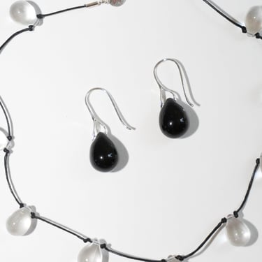 Gota Midi Earrings in Black