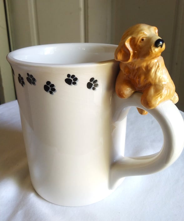 VINTAGE 3D Dog Coffee Mug 