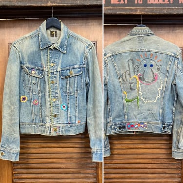 Vintage 1970’s Lee Denim Jacket “Mr. Natural” R. Crumb Artwork Hippie Style, 70’s Hippie, Vintage Trucker Jacket, Vintage Clothing 