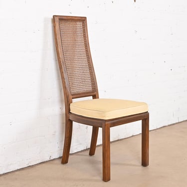 Henredon Mid-Century Modern Oak and Cane High Back Side Chair, Circa 1970s