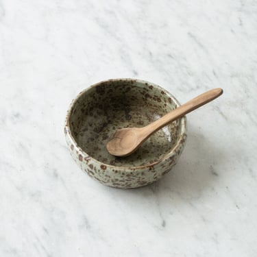 La Borne Stoneware Bowl with Carved Spoon