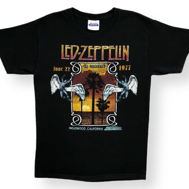 Vintage 2005 Led Zeppelin “Live in Concert” Inglewood California Rock & Roll Graphic Band T-Shirt Size Small/Medium 