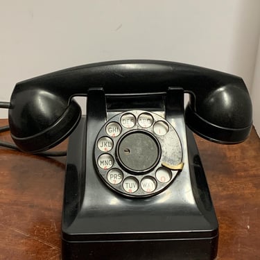 1950s Bakelite Telephone Rotary Phone 