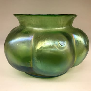 Iridescent Art Glass Pillow Vase Loetz 