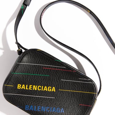 BALENCIAGA Black Rainbow Camera Bag