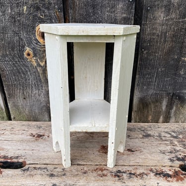 Small Wood Table — Small White Side Table — Wood Side Table — Small White Table — White Side Table — Wood Plant Stand — White Small Table 