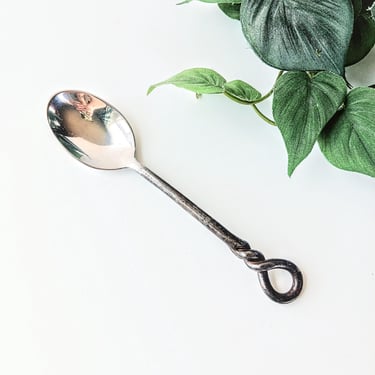 Vintage Oval Soup Serving Spoon/Ralph Lauren/Frontier Twist Loop/Replacement Flatware/1990/Discontinued/Rustic Farmhouse Brutalist Primitive 