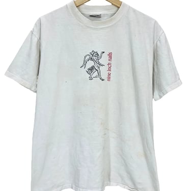 Vintage 90's Nine Inch Nails Rock Band T-Shirt Large Distressed